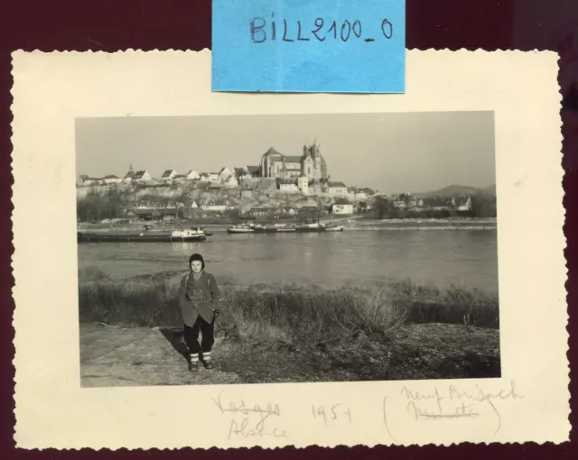 Alsace . Neuf Brisach . Photo vintage . 1954