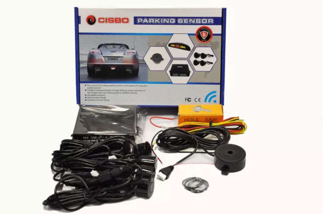 Cisbo Reverse Parking Sensors 4 Sensor Audio Buzzer Alarm Kit Fixes Canbus Issue