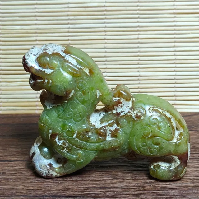 Antique Collection China Old Jade Xiuyu Pixiu Pendant Statue