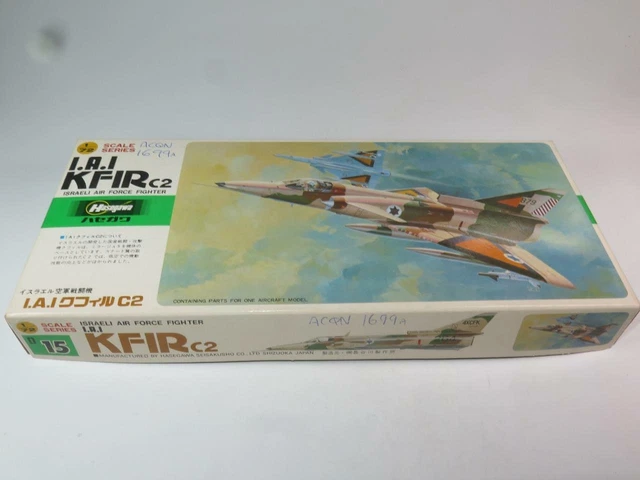 Hasegawa 1/72 Maquette Aircraft Kit IAI Kfir C2 Scellé 1981