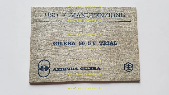 Gilera 50 5V Trial 1971 manuale uso manutenzione libretto originale