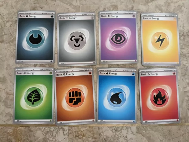 Pokemon TCG Basic Energy Card Lot 15 of Each Type! 120 Cards!
