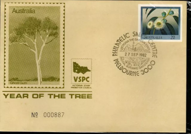 1982 'Year of the Tree' VSPC Numbered FDC - PMK Melb VIC 3000 in Sealed Pack
