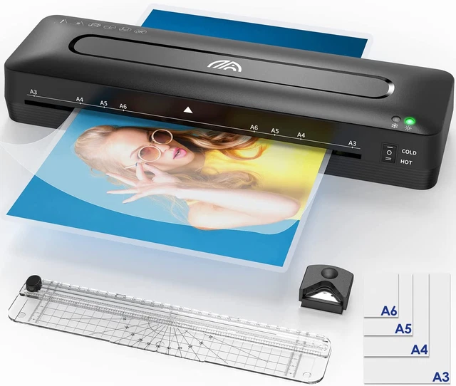 Laminator Machine A3 Laminating Machine - 13 Inches Cold and Thermal Laminator w