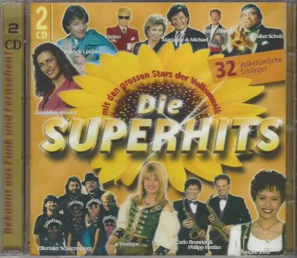 Die Superhits 32 Volkstümliche Schlager -2 CD, Geraldine Olivier, Heino u.v.a.