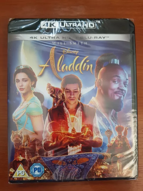 Aladdin 4K Ultra Hd & Blu Ray - New & Sealed Disney Will Smith Free Post