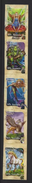 Australia 2011 Mythical Creatures Self Adhesive Set Of 5  Fine Used