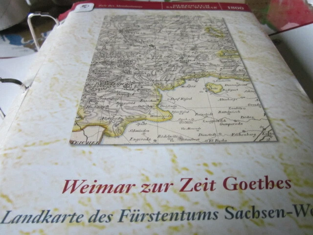 Dtsch.Geschichte Historische Karten 1800 Herzogtum Sachsen Weimar z. Zt Goetes