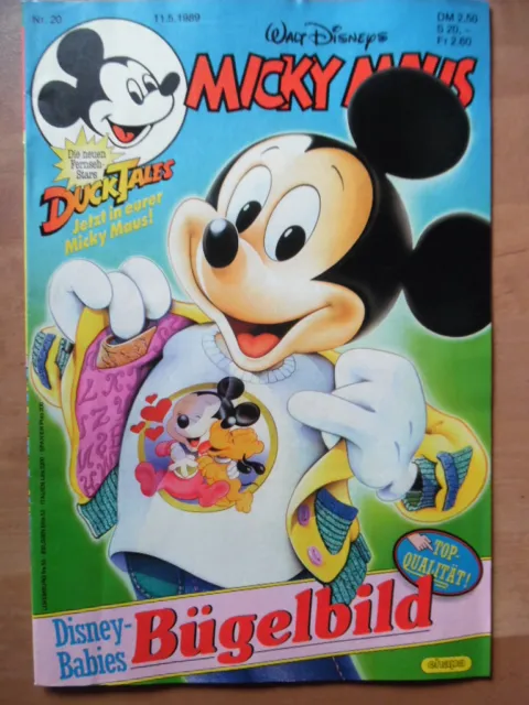 MICKY MAUS Nr. 20 - 11.5. 1989 mit Disney-Beilage Bügelbild