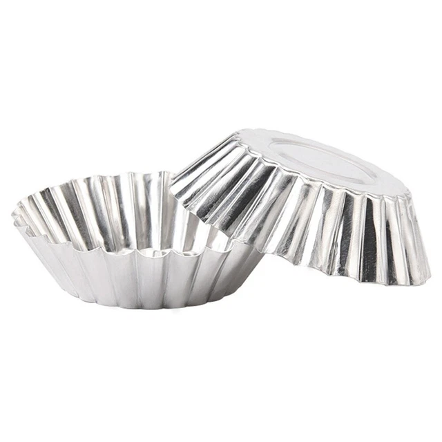 30 piezas Pequeñas latas quiche molde tarta flor mini magdalenas molde de metal