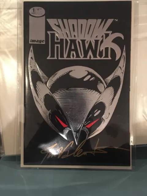 Shadowhawk I & Ii #1 Foil Die-Cut Numéro Signé Par L'artiste Jim Valentino 2