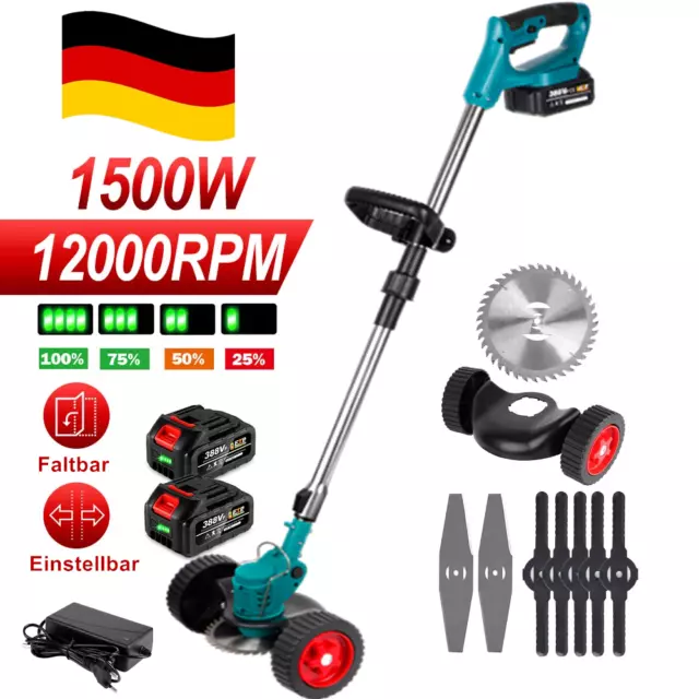 Für Makita 18V Akku Rasentrimmer Freischneider Elektro Trimmer Motorsense 15000W