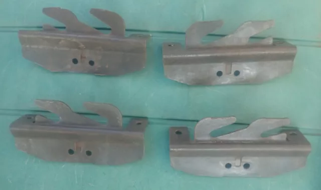 Set Of 4  Double Hook Rails Ends To Make Your Own Rails