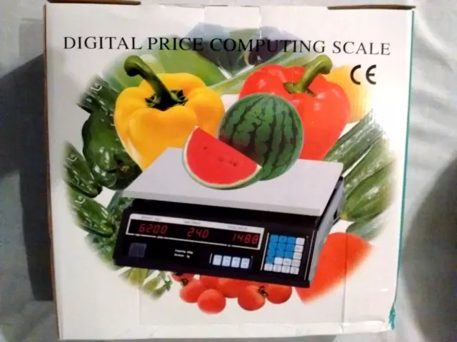 Price Scale Apontus 60-LB Digital Produce Meat Candy Goods Readout by Weight New