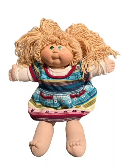 Cabbage Patch Kids Doll 2007 Play Along 25th Anniversary Blond Hair Green Eyes