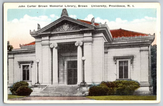 Providence, Rhode Island - John Carter Brown Memorial Library - Vintage Postcard