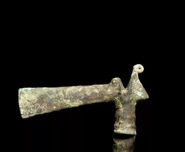Luristan Iron-age bronze decorated socketed axe