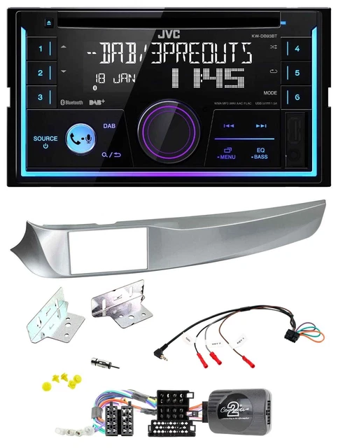 JVC Bluetooth DAB CD Volante 2DIN USB Autoradio per Alfa Giulietta 2010-2014 940