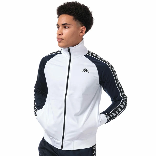 MENS KAPPA ANNISTON Banda Track Jacket In White Navy EUR 39 75