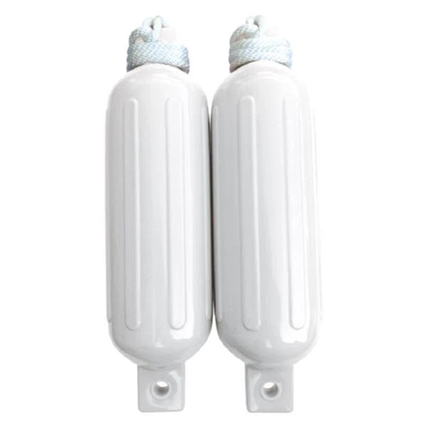 Seachoice 5.5" D x 20" L White Twin Eye Cylindrical Inflatable Fender Kit