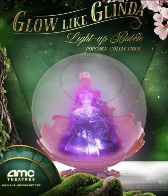 WICKED FOR GOOD 2025 Light Up Glinda Popcorn Bucket AMC Theaters IN wicked-for-good-2025-light-up-glinda-popcorn-bucket-amc-theaters-in