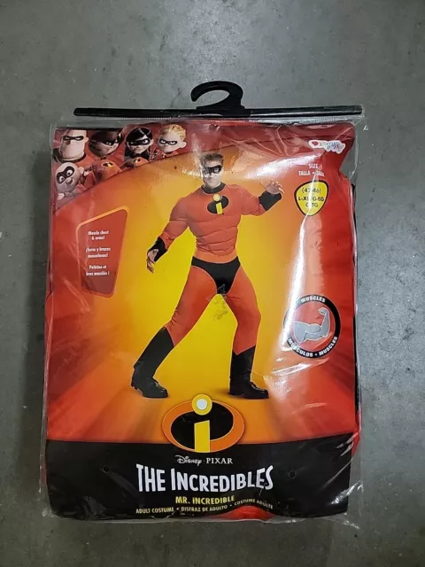 Mr Incredible Muscle Disney Pixar The Incredibles 2 Superhero Mens Costume L/XL