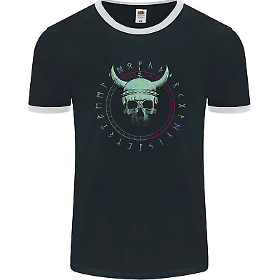 T-shirt da uomo Viking Skull Runic Text fotol