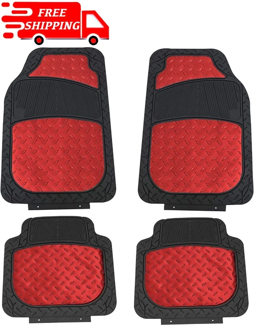 Rubber Floor Mats Universal Fits for Most Cars, Suvs, & Trucks (Trim to Fit)
