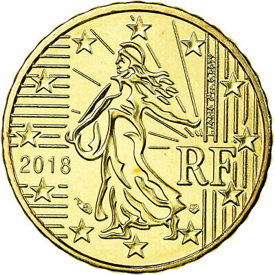 [#753716] France, 10 Euro Cent, 2018, FDC, Laiton