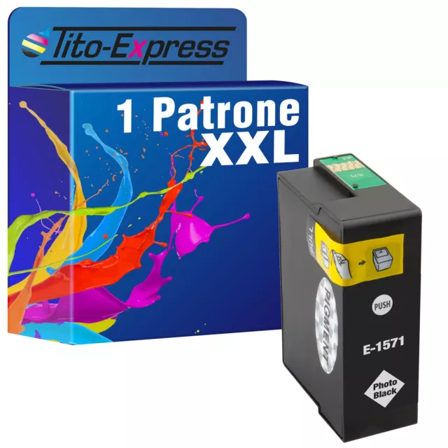 Druckerpatrone XXL PlatinumSerie für Epson TE1571 Black Stylus Photo R 3000