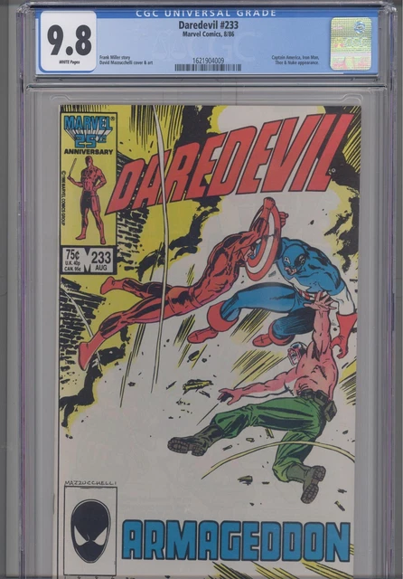 Daredevil #233 CGC 9.8 1986 Marvel Comics Frank Miller Story Captain America App