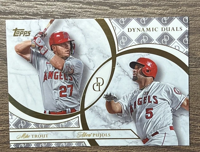 CARTA ANGELI 2024 TOPPS DYNAMIC DUALS DUOS #5 MIKE TROUT / ALBERT ...