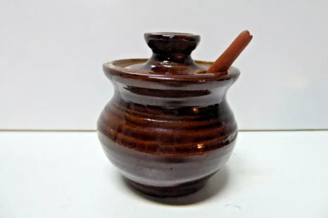 Beryl Armstrong Mustard Pot Vintage Australian Pottery Ceramic Studio #1