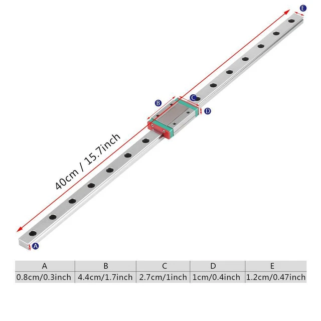 Guida Lineare HGR15 Con Blocco Carrello: Set Da 300mm In Acciaio Per Cuscinetti, Basso Attrito