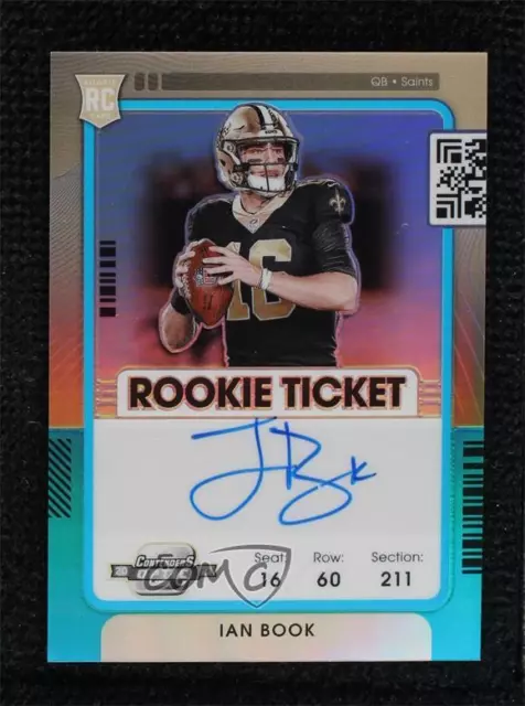 2021 Panini Contenders Optic Rookie Ticket RPS Teal Prizm 9/50 Ian Book Auto RC