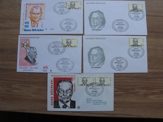 BRD/FDC 1975 Hans Böckler, Mi. Nr. 832 Sammlung