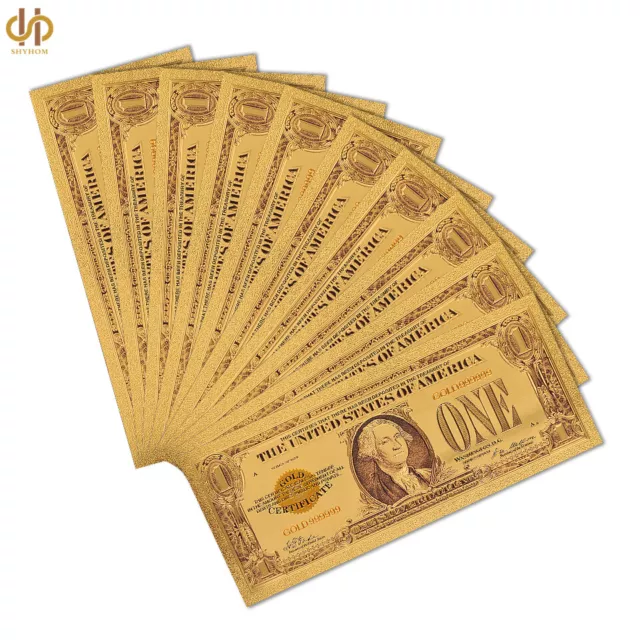 Stunning 5000 usd gold banknote for Decor and Souvenirs 