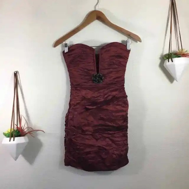 NWT BCBGMAXAZRIA Tristina ruby ruched dress