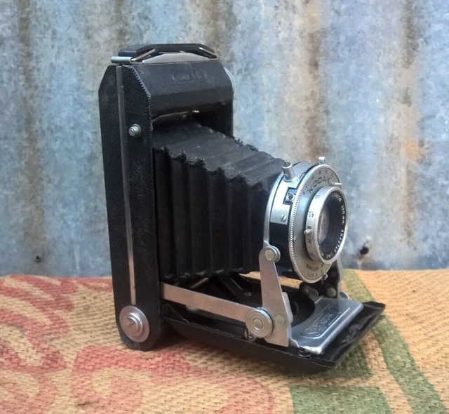 Vintage Antique Kodak Six 20 Folding Camera + Leather Case