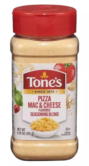 TONE'S Pizza 'Mac & Cheese' Flavored Seasoning Blend, miscela di spezie 191 gr USA