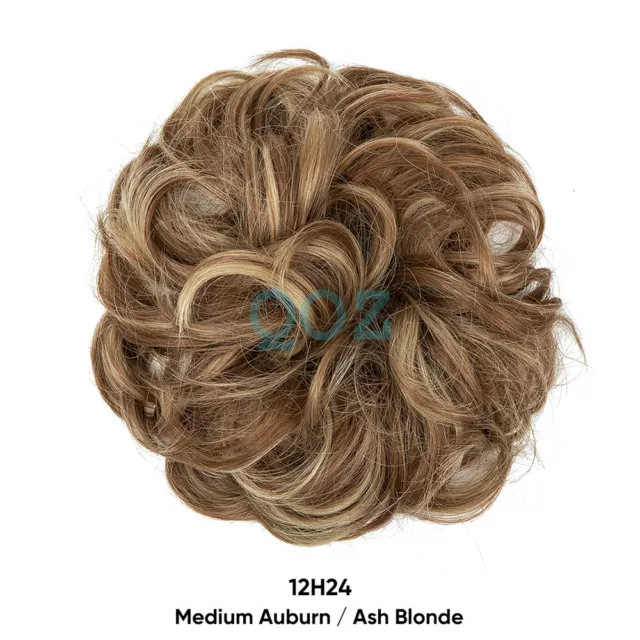Natural As Human Curly Messy Bun Hair Piece Scrunchie Fake Hair Extension Updo