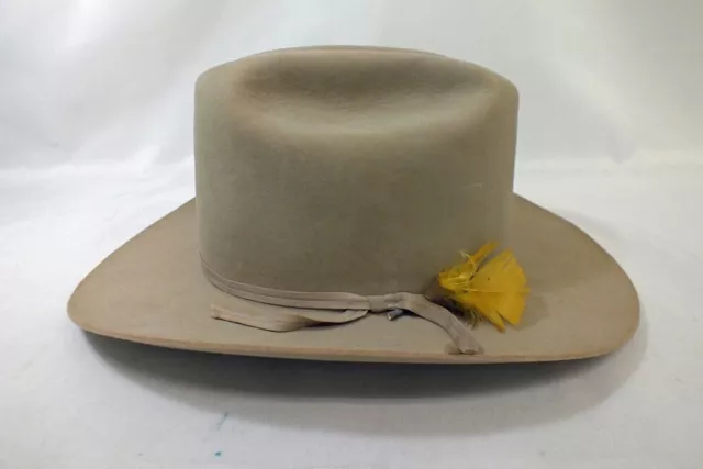 Vtg Westerner County Sheriff 3X Beaver Felt Western Cowboy Hat Silver Belly 7
