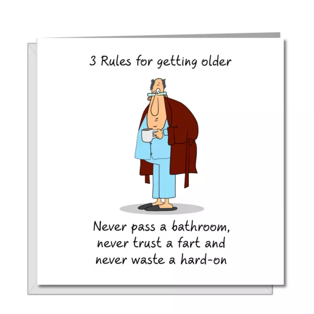 Funny Birthday Card for Dad Men Humorous 40th 50th 60th old age getting old fun