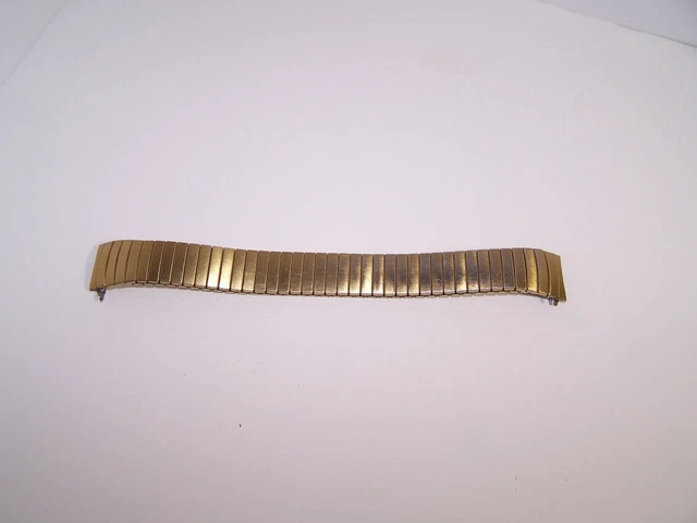 Stretch watch band from a Timex Indiglo gold tone used replacement with pins