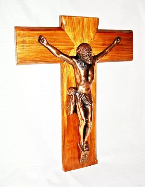 Crucifijo Madera Y Metal 42Cm. - Crucifix -