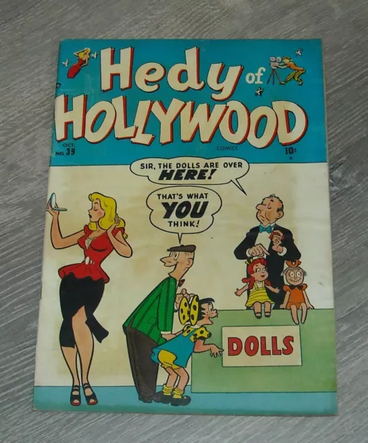 HEDY of HOLLYWOOD COMICS # 39 RED CIRCLE MAGAZINES October 1950 GGA GOLDEN AGE