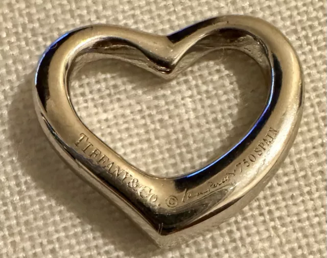 Tiffany & Co. Elsa Peretti 18ct White Gold Open Heart Pendant