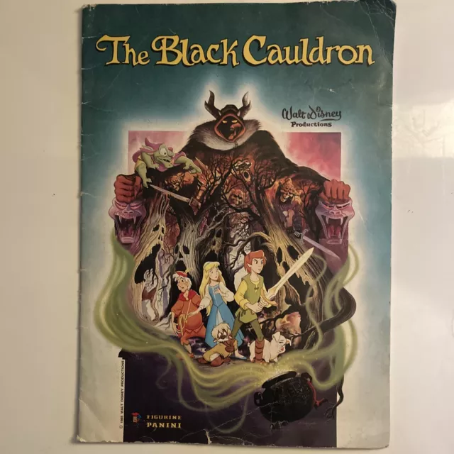 Disney The Black Cauldron Panini sticker album (1985) part complete. See Photos.