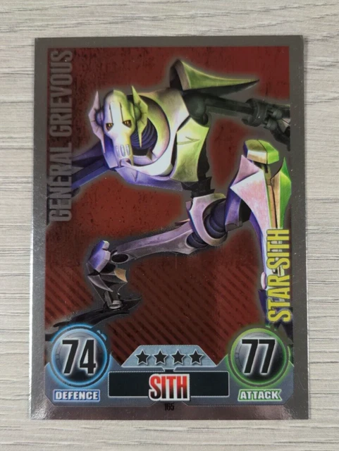 Star Wars Force Attax General Grievous TOPPS STAR WARS Force Attax Card 2010 General Grievous Star Sith #165
