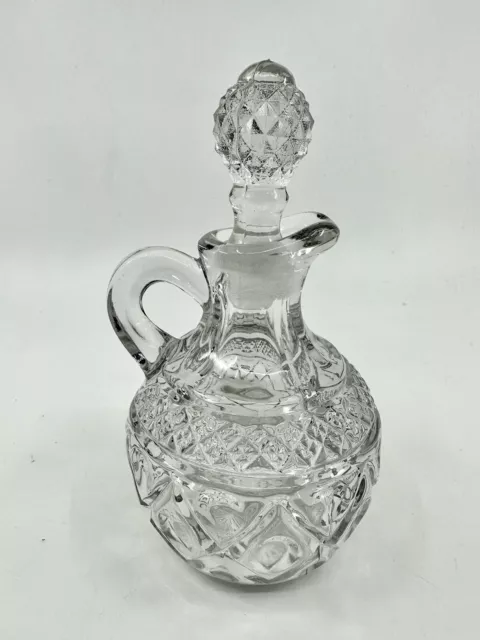 Vintage Imperial Glass of Ohio Cape Cod Clear Cruet w/Stopper